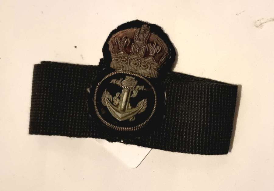 Royal Navy Petty Officers cap tally (Kings Crown)