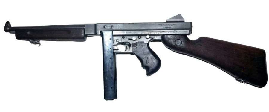 Deactivated WW2 M1A1 Thompson submachine gun