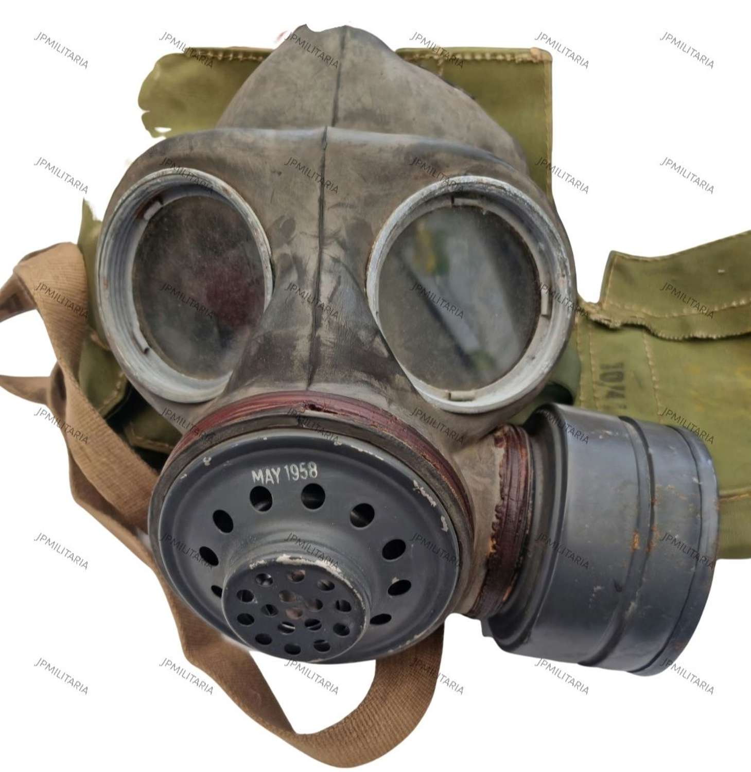 British Light weight gas mask and bag