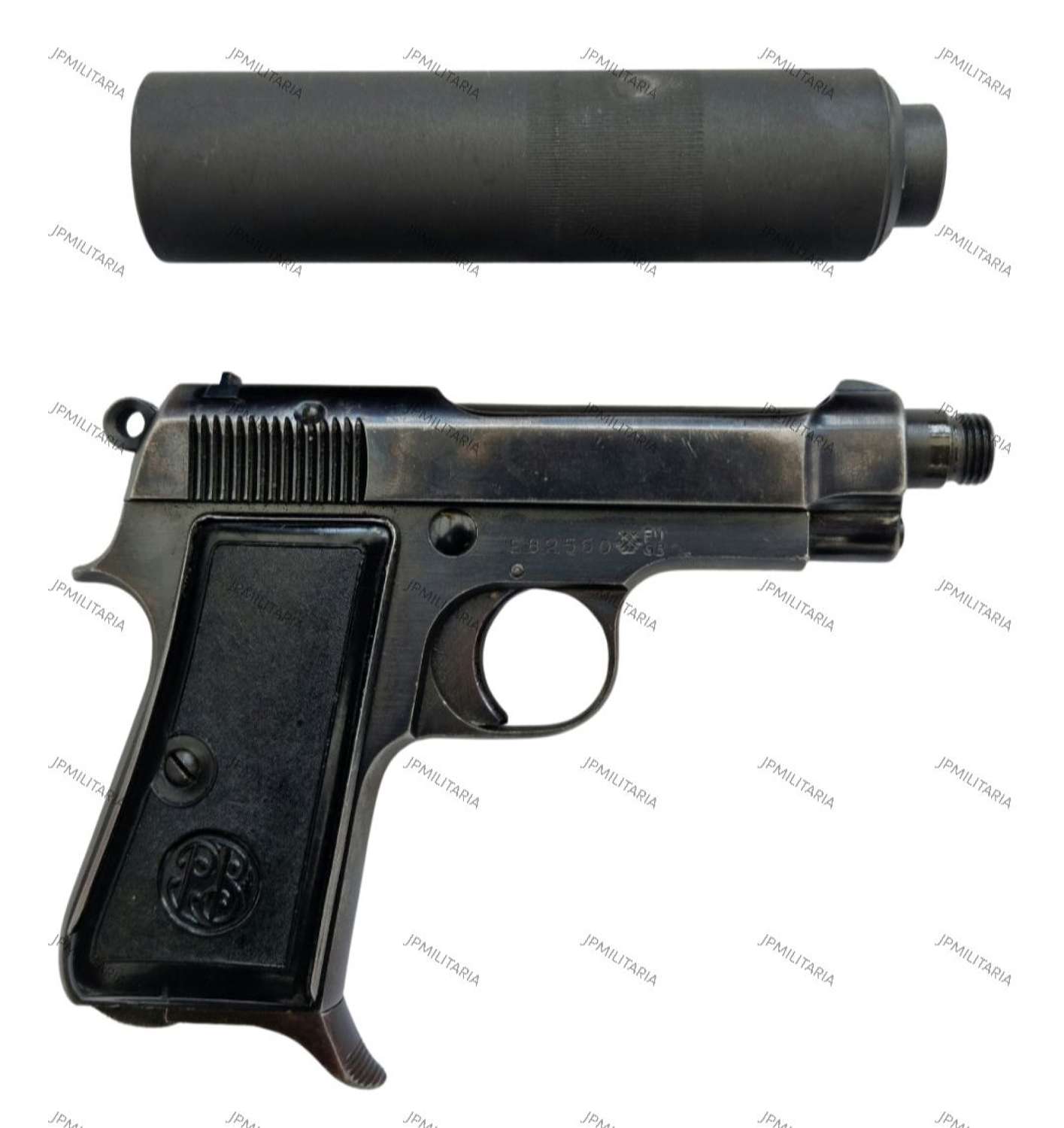 Deactivated Beretta 34 and silencer